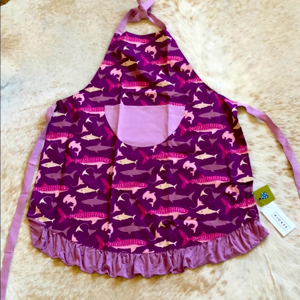 NWT Kickee Pants Womens Ruffle Apron